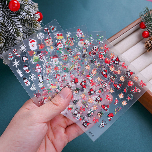Christmas 5D Relief Nail Art Stickers