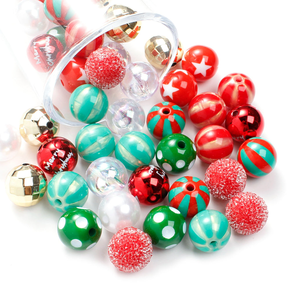 Mixed Pattern Acrylic Beads