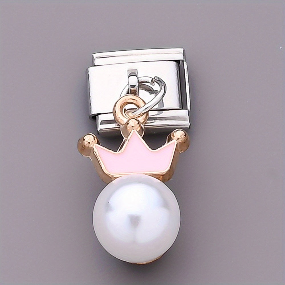 9x10 mm Stainless Steel Crown Modular Charm