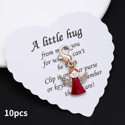Red Angel Charms with Wish Cards
