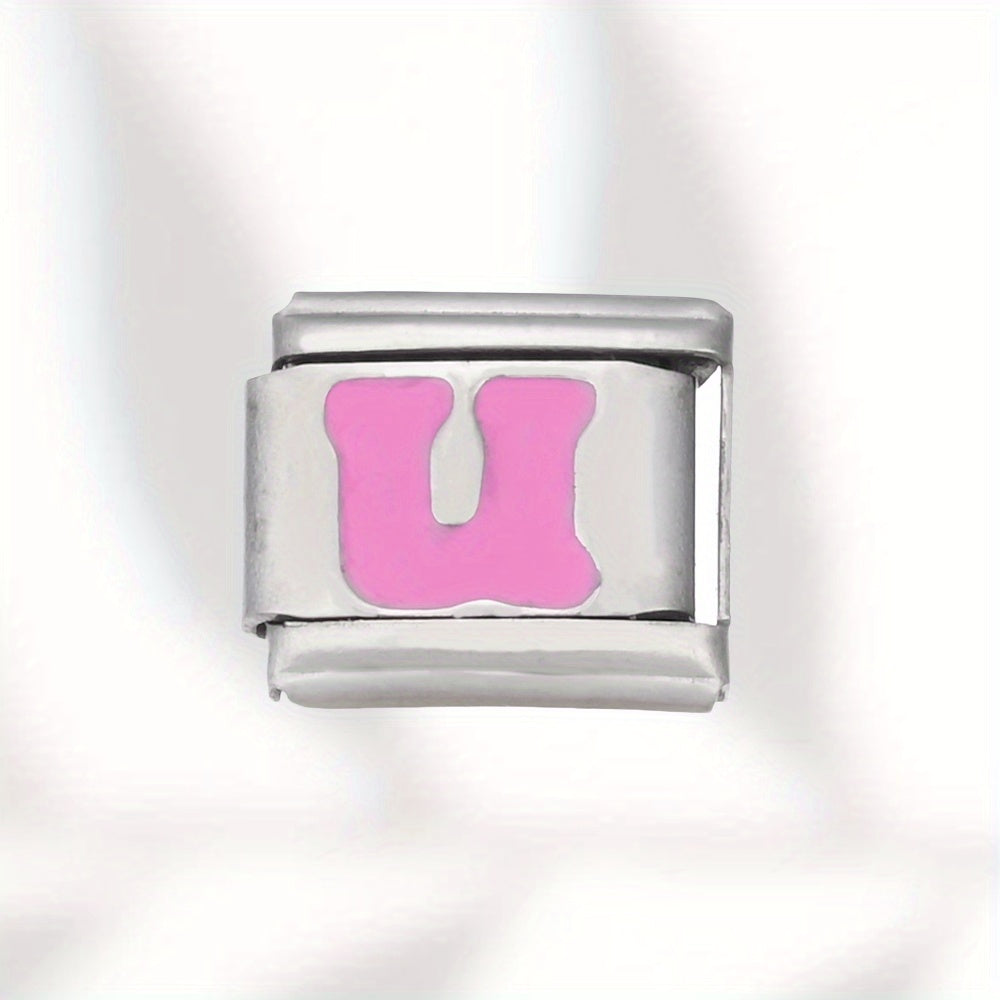 Colorful Stainless Steel Letter Bead