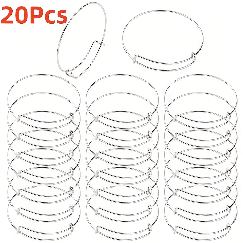 20PCS 53/65mm Adjustable Alloy Ring Set