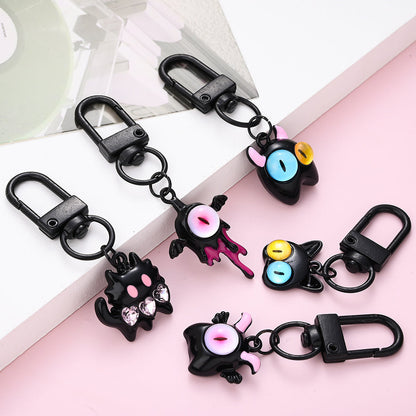Gothic Black Evil Eye Pendant Charms