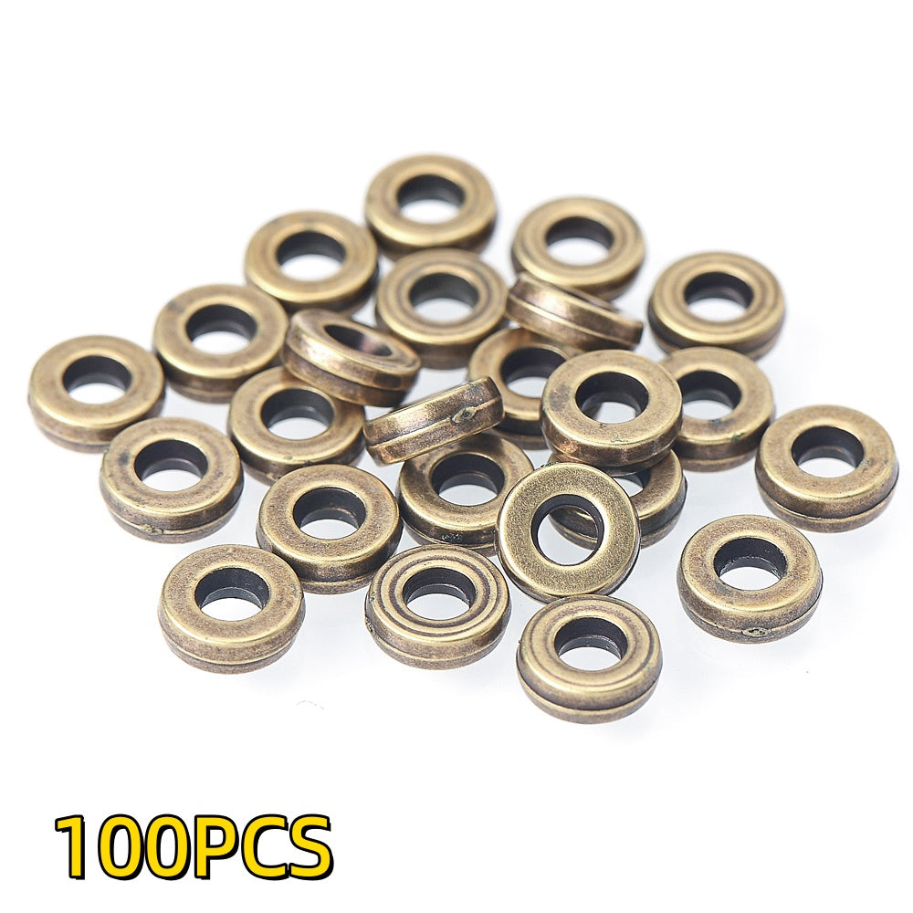 100pcs 6mm Golden & Silvery CCB Large Hole Beads