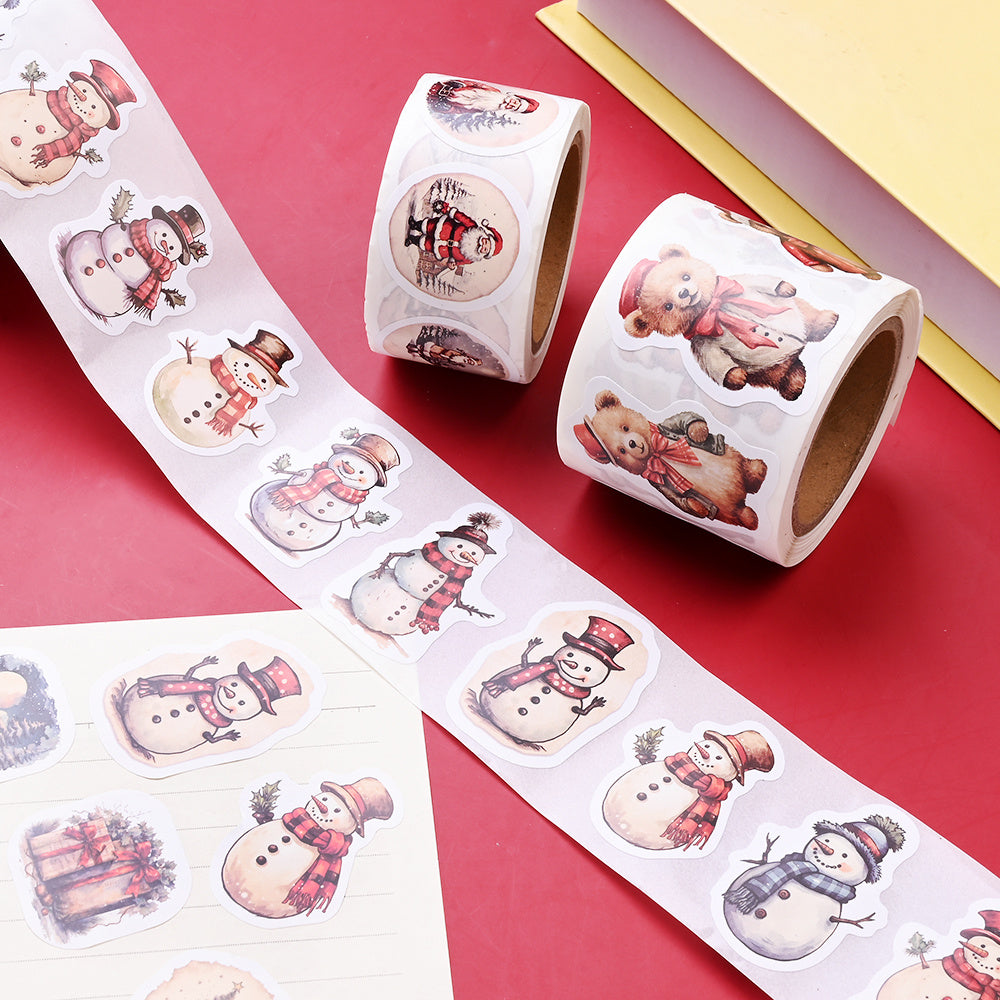 Christmas Pattern Roll Stickers