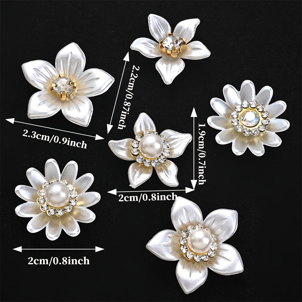 White Flower Acrylic Patches