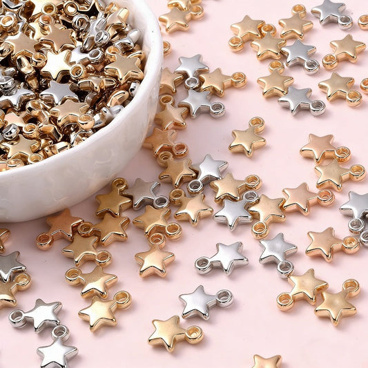 Star-Shaped CCB Plastic Pendants