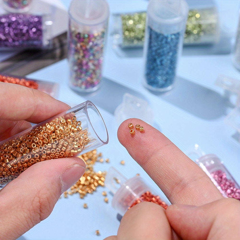 1280pcs/bottle 2mm Punk Style Glass Seed Beads