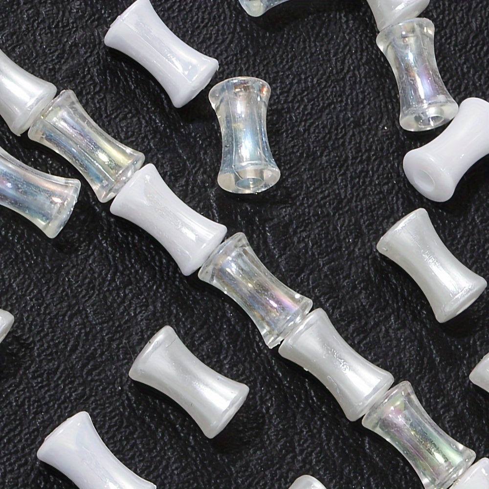 200PCS Mini Bamboo Joint Acrylic Imitation Pearl Spacer Beads