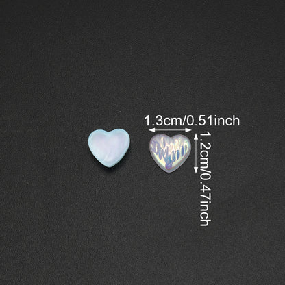 30pcs/set Mini 3D Heart Acrylic Cabochon Beads