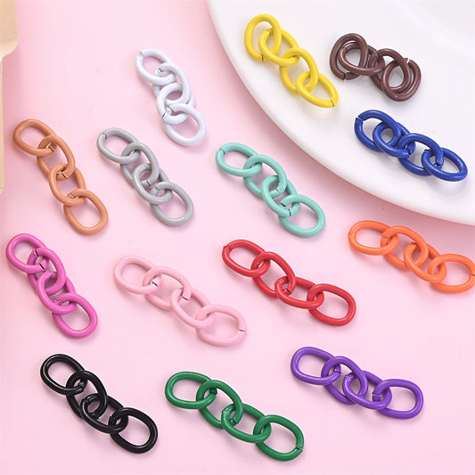20PCS 7×27mm Colorful Four-Section Chain Links