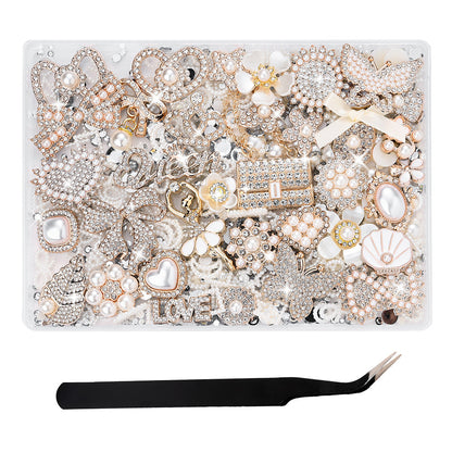 Mixed Pink Rhinestone Flatback Embellishment Set