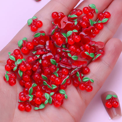 3D Cherry Resin Charms