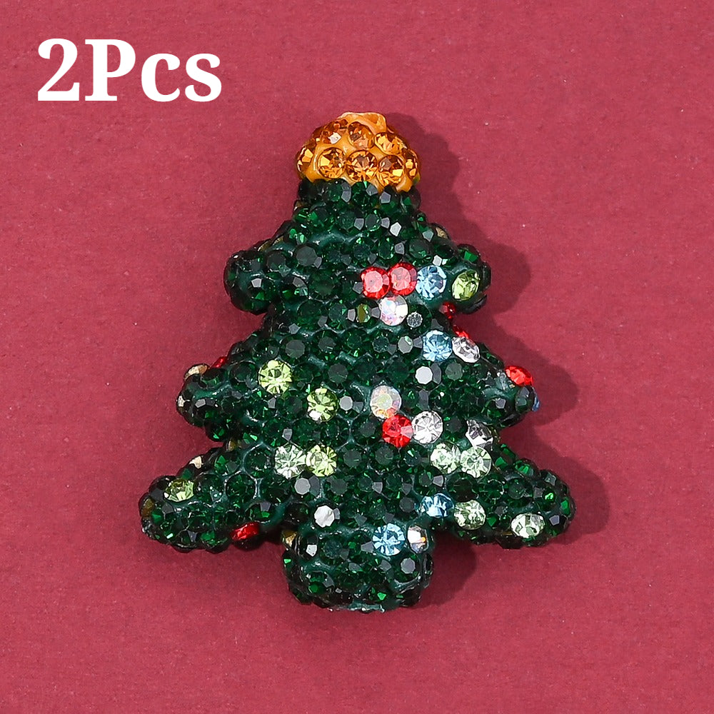 Christmas Tree Rhinestone Beads