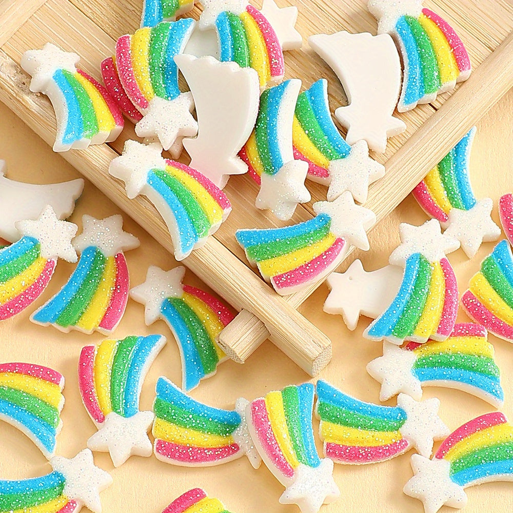 Rainbow Star Resin Patches