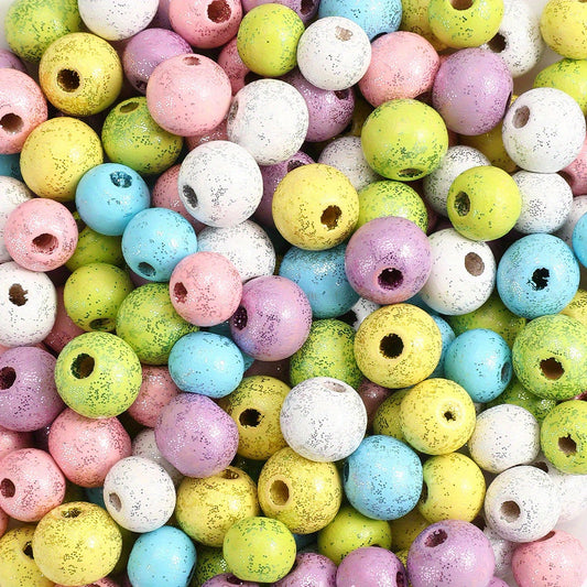 Shiny Round Wooden Beads