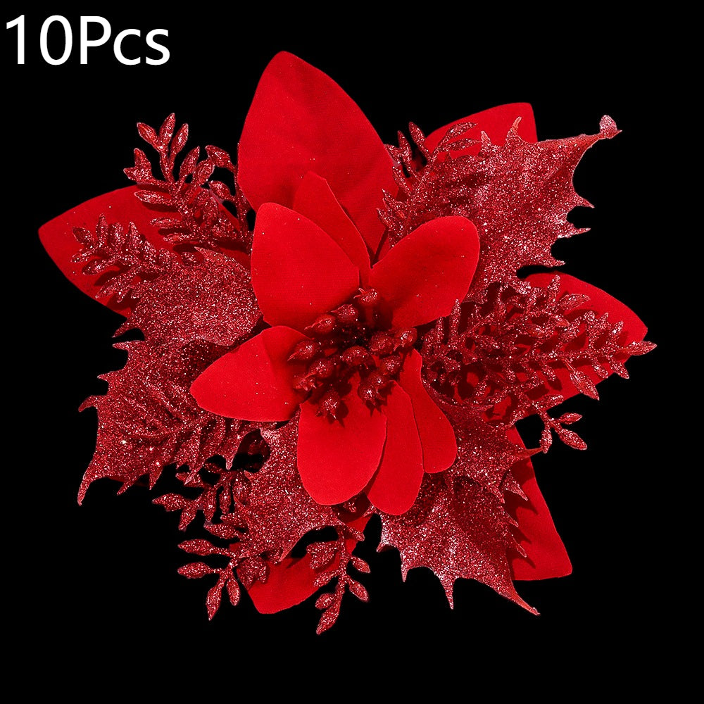 Elegant Handmade Christmas Plastic Flowers