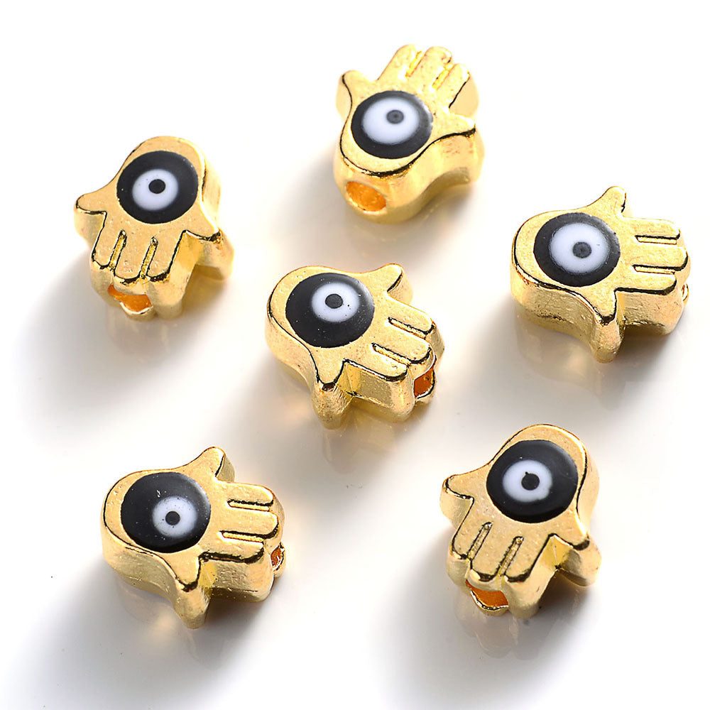 10PCS Mini Multicolor Evil Eye Spacer Bead Set