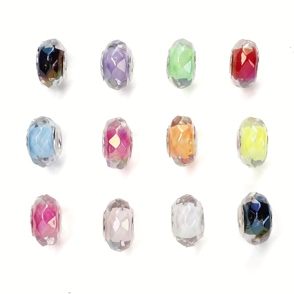 20PCS 15mm AB Highlight Clear Acrylic Wheel Beads