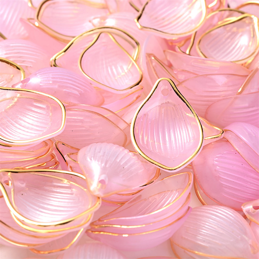 50pcs/set 15x22mm Fashion Petal Beads