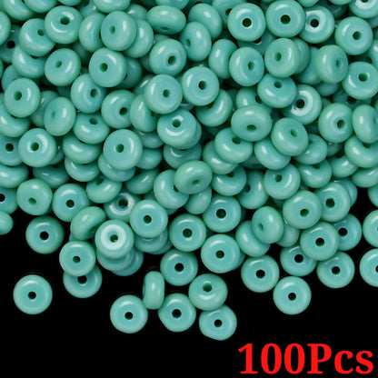 Flat Round Glass Beads