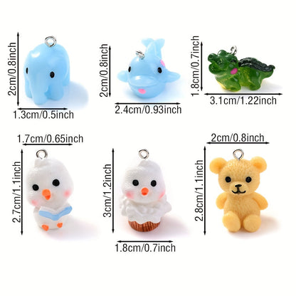 3D Animal Resin Pendant Set