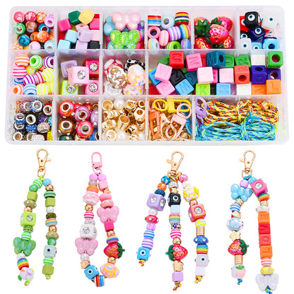 1 Box DIY Beads Keychain Making Kit