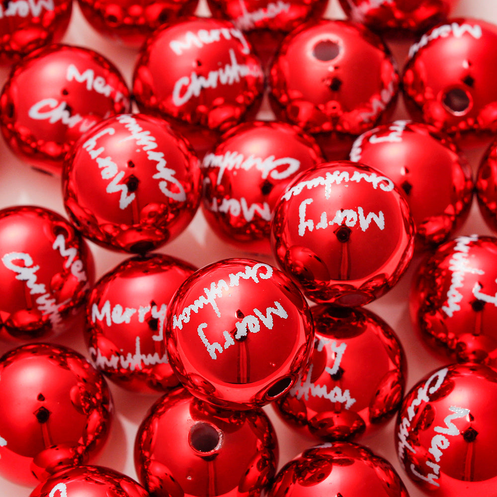 Patterned Round Acrylic Beads