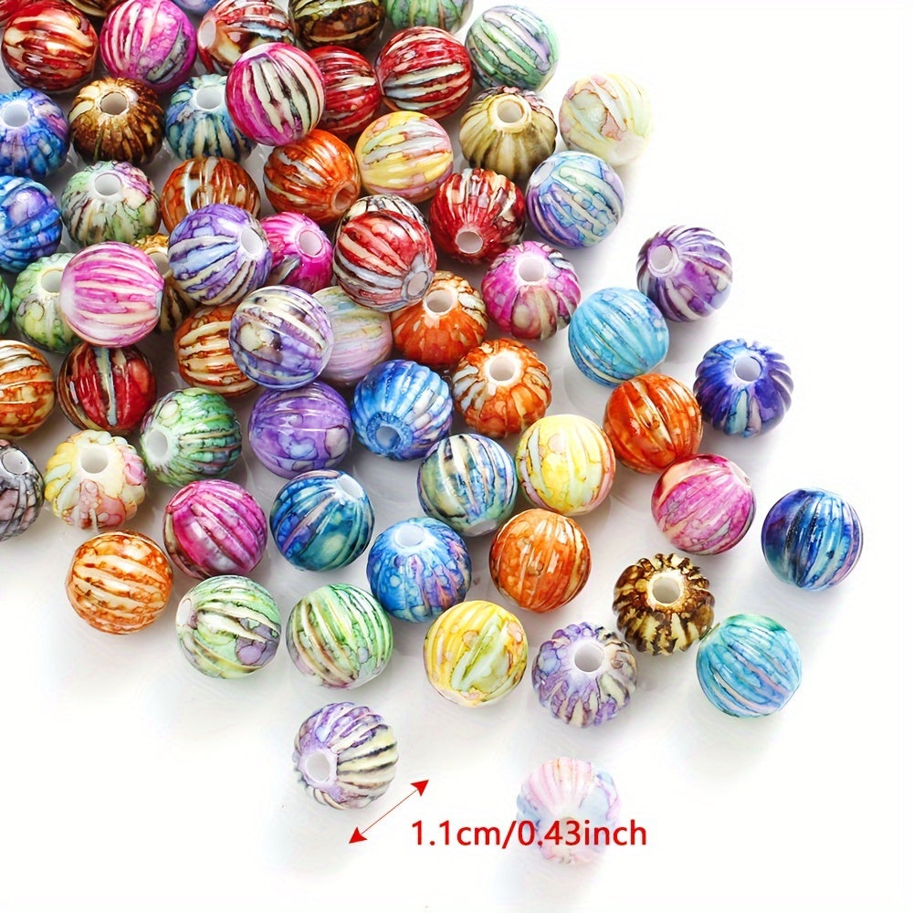 30PCS Acrylic Pumpkin Bead Set