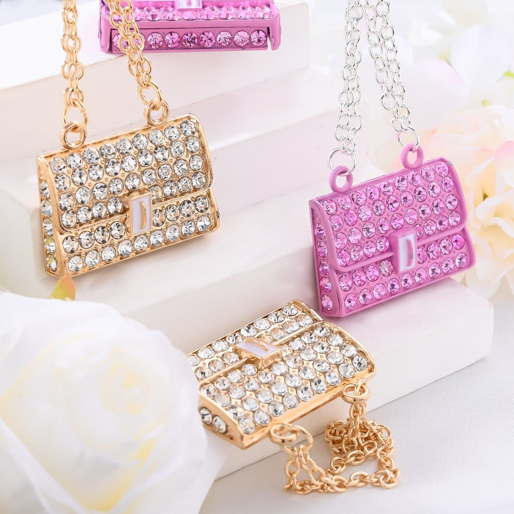 Alloy Rhinestone Bag Charms
