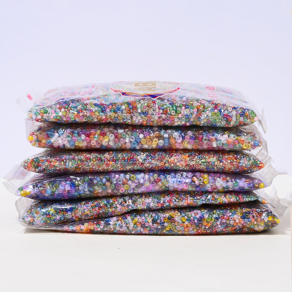 450g 2/3/4mm Mixed Color Glass Seed Beads