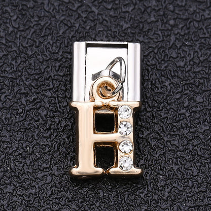 1PC Rhinestone A-Z Letter Modular Bracelet Charm Set