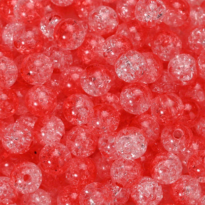 100PCS 8mm Round Cracked Acrylic Bead Set