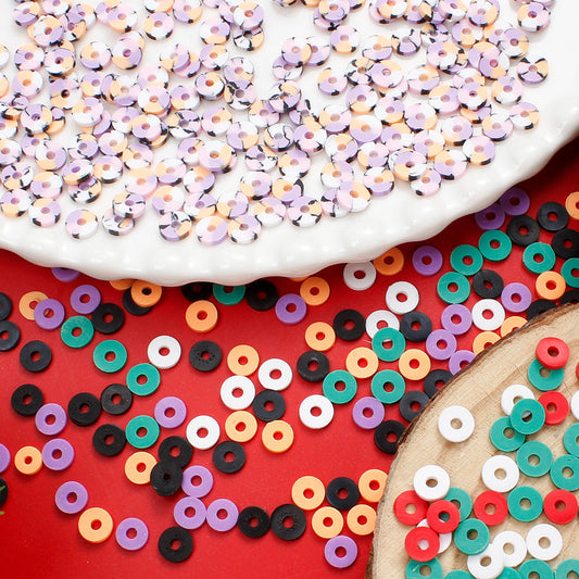 8000-Piece Random Mixed Halloween Polymer Clay Disc Beads
