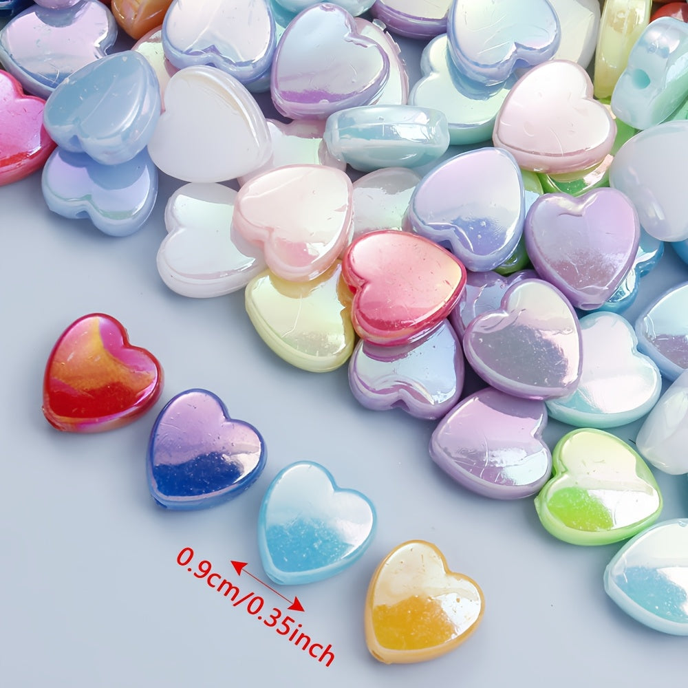 100-Piece 9 mm Love Acrylic Spacer Beads
