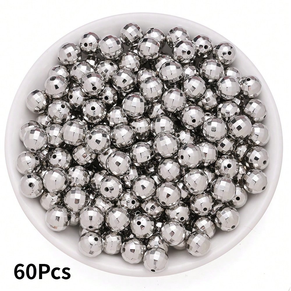 40/60/100/200pcs 6/8/10/12mm Vintage Disco Ball Beads