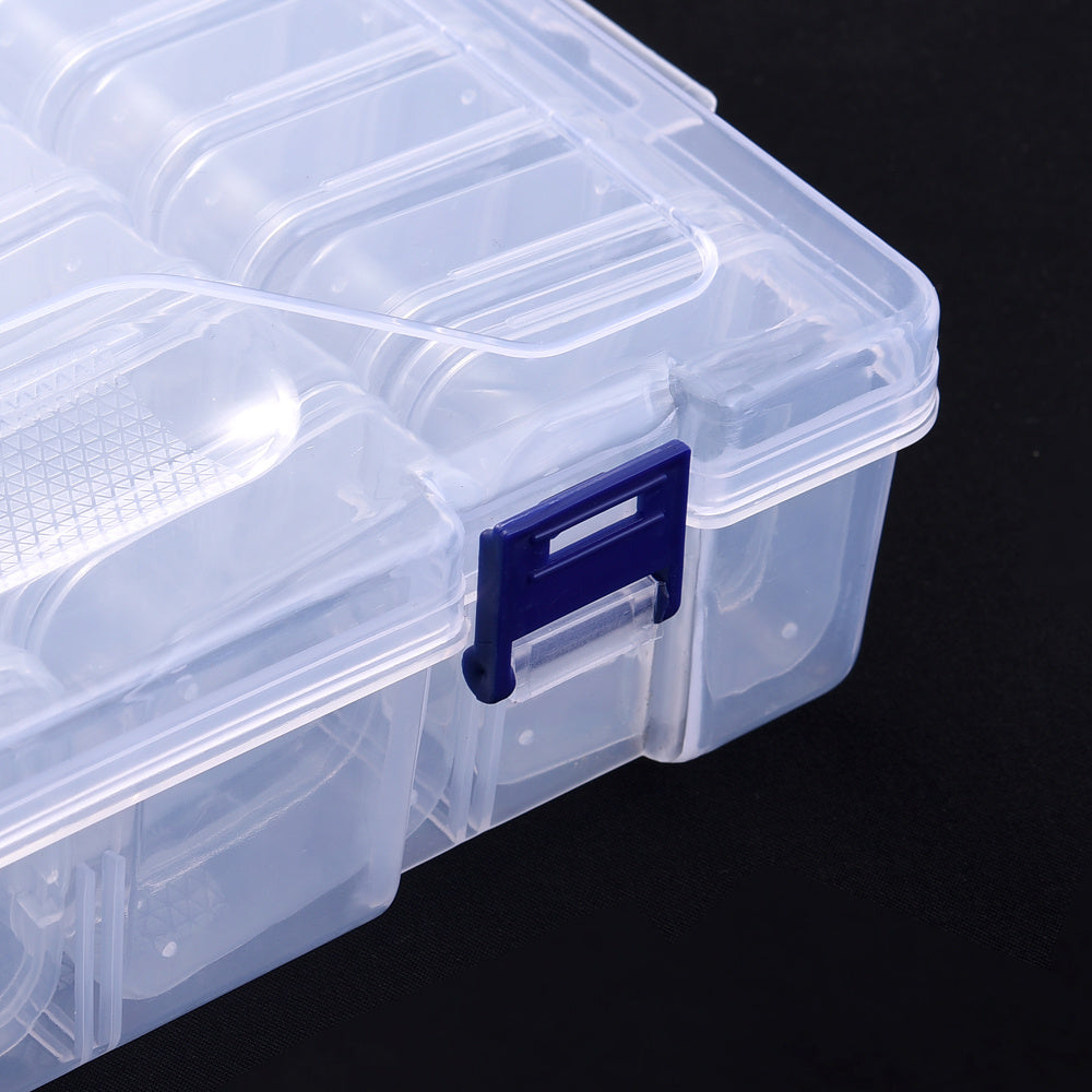 14-Piece Transparent Plastic Jewelry Storage Box Set