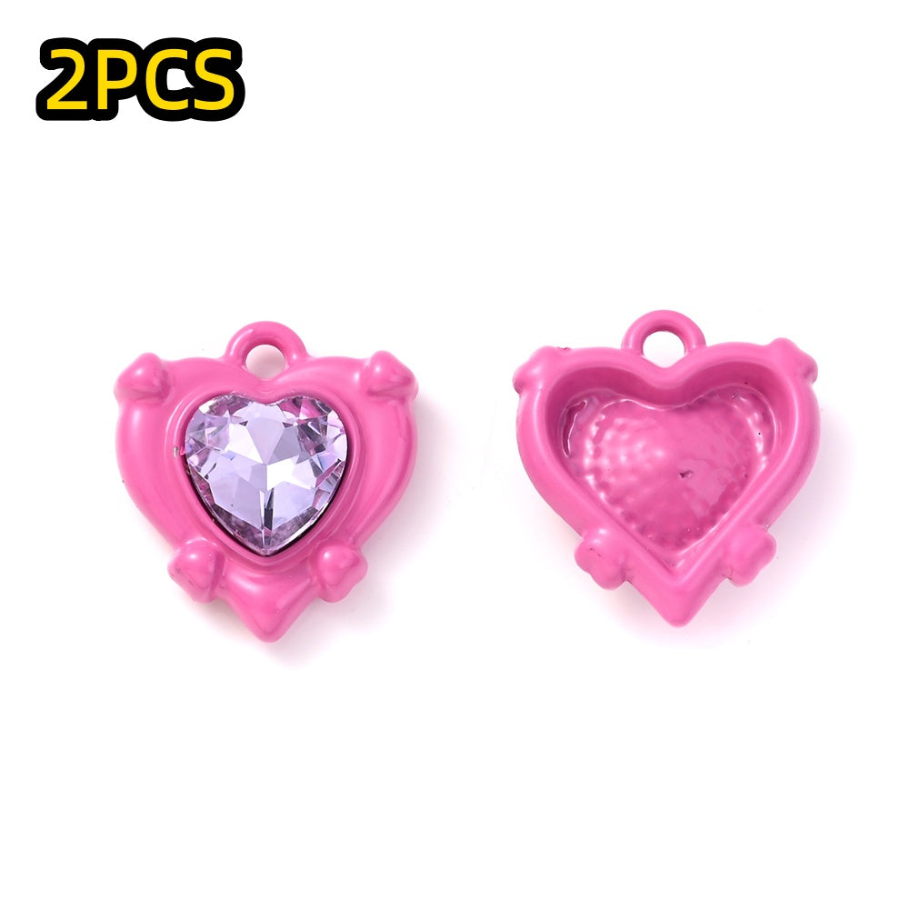 Heart Rhinestone Pendant Set