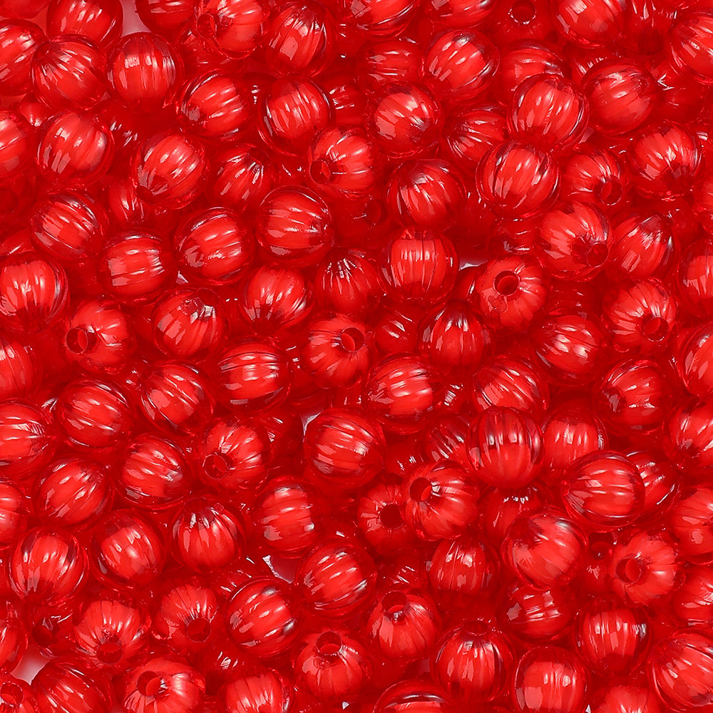 8/10mm Transparent Pumpkin Acrylic Beads