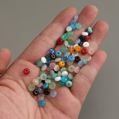 100pcs 3x6mm Multicolor Rondelle Glass Beads