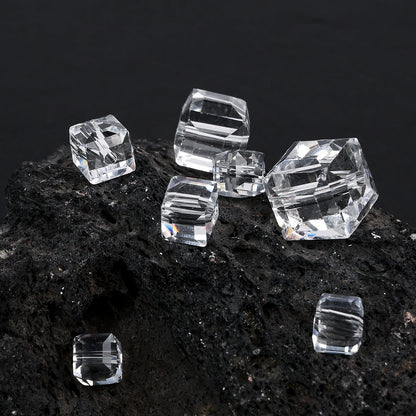 6/8/10/12mm Cubic Glass Beads