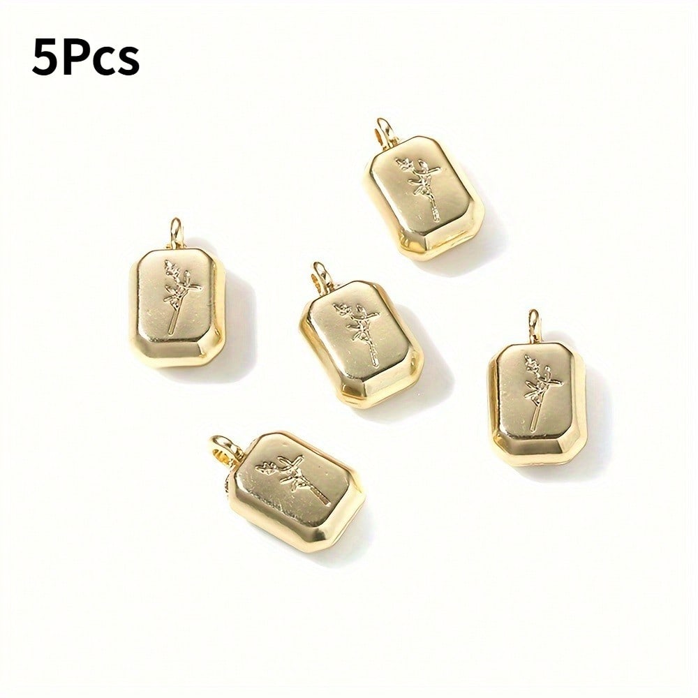 9x15 mm Lavender Alloy Pendant Charms