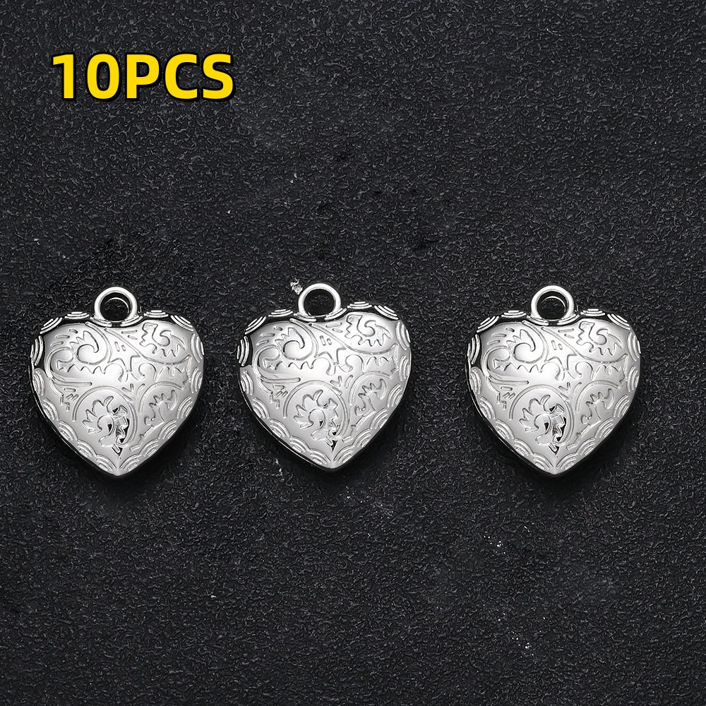 Textured Heart Pendant Beads