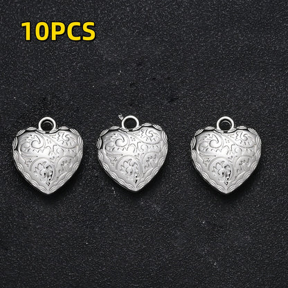 Textured Heart Pendant Beads