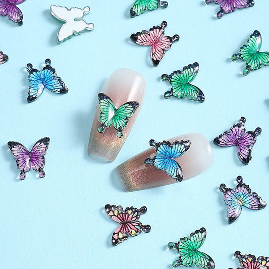 Multicolor Butterfly Resin Patches