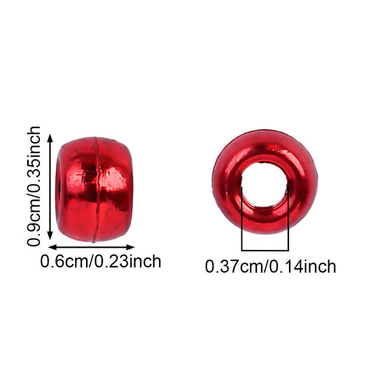 1000pcs/bag 6x9mm Colorful Resin Large Hole Beads