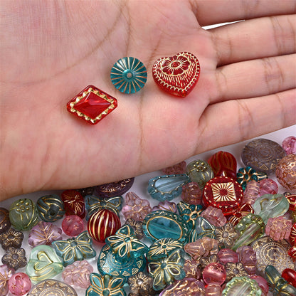 Vintage Floral Acrylic Bead Set