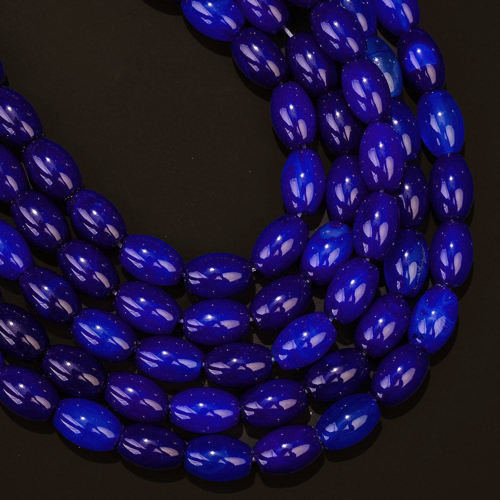 32pcs/strand 8x12mm Natural Agate Rice Shaped Beads