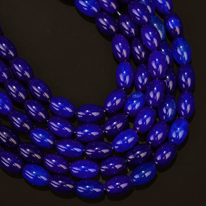 32pcs/strand 8x12mm Natural Agate Rice Shaped Beads