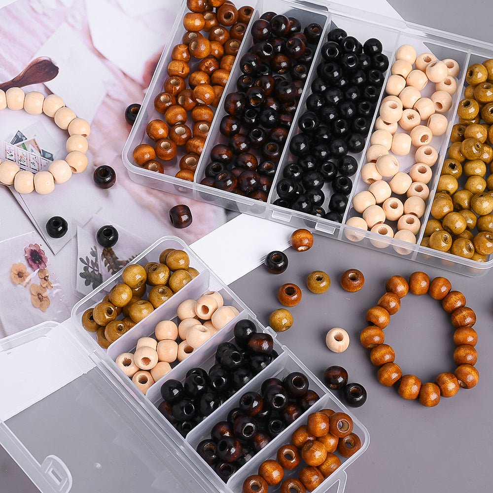 Vintage Wooden Round Beads Kit